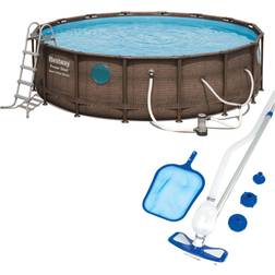 Bestway Power Swim Vista 16 ft. X4 ft. Foot Above Ground Pool and Pump, Cleaning Kit