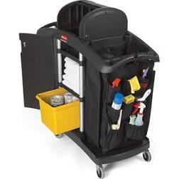 Rubbermaid Commercial FG9T7800 BLA Compact Housekeeping Cart