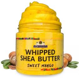Akwaaba whipped shea butter sweet mango body & hair moisturizer with ra
