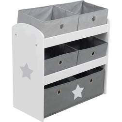 Roba Play Shelf Grey Stars Organizer Shelf