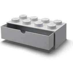 Lego Copenhagen, Desk Drawer - Stackable Tabletop Storage Brick 8, Stone