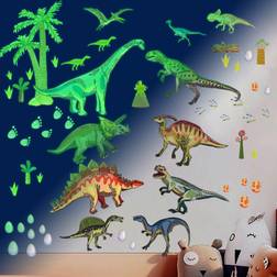 Dinosaur Wall Decals for Boys Room Glow in the Dark Dinosaur Wall Decals stickers
