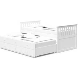 Storkcraft Marco Island Full Captain’s Bed with Trundle & Drawers 59.5x78.1"