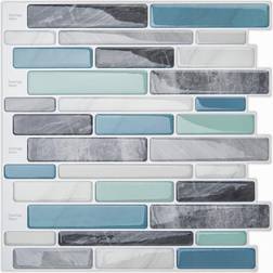 Selfadhesive kitchen backsplash marble look decorative tiles 10 tiles