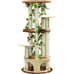 Go Pet Club Beige Brown 61"Forest Cat Tree with Bottom Condo, LBS, Cream