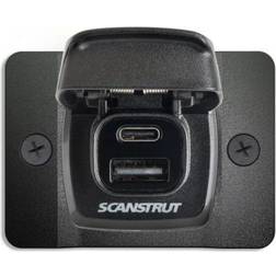 Scanstrut flip pro w/front fit bezel 12/24v fast charge dual usb-a/c socket
