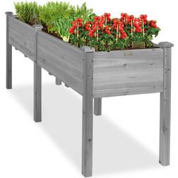 Best Choice Products 72x23x30in Raised Garden Elevated Box