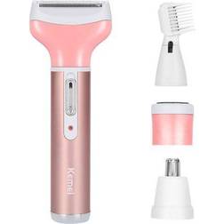 Kemei Women electric shaver painless razor rechargeable hair removal trimmer portable