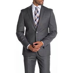 Calvin Klein Men's X-Fit Slim-Fit Stretch Suit Jackets Gray Sharkskin Gray Sharkskin
