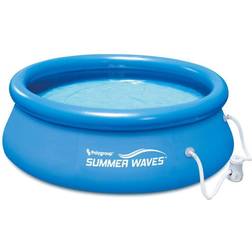 Summer Waves 8ft x 8ft x 2.5ft inflatable above ground pool with filter pump