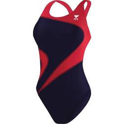 TYR Women's Maxfit T-Splice Swimsuit - Navy/Red