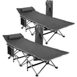 Zone Tech Folding Outdoor Travel Cot 2 Pack