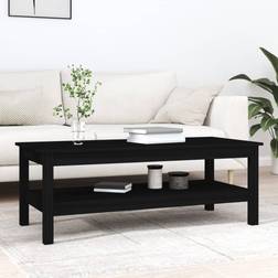 vidaXL Black, 110 Solid Pine Coffee Table
