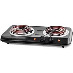Ovente Electric Double Coil Burner Hot Plate Cooktop