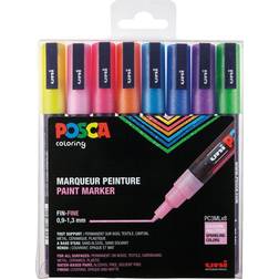 Uni Posca PC-3ML Fine Bullet Sparkling Colors 8-pack
