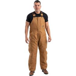 Berne apparel b415bd regular deluxe insulated bib overall brown