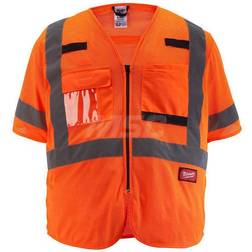 Milwaukee Class High Visibility Orange Mesh Safety Vest
