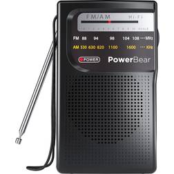 Powerbear portable radio am/fm 2aa
