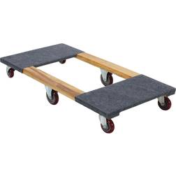 Six-Wheel Carpeted End Wood Deck Movers Dolly HDOC-2448-12 48x24