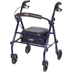 Carex steel rollator walker with seat and wheels rolling walker for seniors