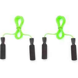 Mind Reader Adjustable Skipping Jump Ropes, 9' Green, Pack Of 2 Jump Ropes