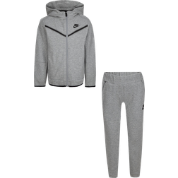 Nike Kid's Sportswear Tech Fleece Jacket & Pants Set - Dark Grey Heather (86H052-042)