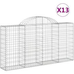 vidaXL 200 100/120 cm/ 13 Arched Gabion Basket