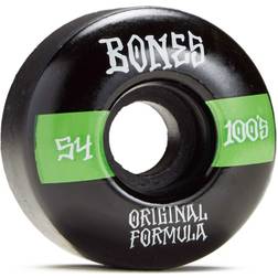 Bones Wheels Unisex's 100's #14 V4 Wide Skateboard Wheels, Black, 54 mm