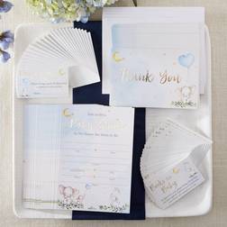 Kate Aspen Elephant Baby Shower Invitation & Thank You Card Bundle Blue Set of 25