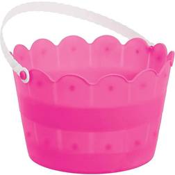 Amscan Bright Pink Scalloped Buckets