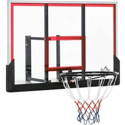 Soozier 43 in. x 30 in. Wall Mounted Basketball Hoop, with Shatter Proof Backboard and All Weather Net for Indoor Outdoor