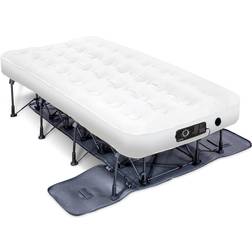 Ivation Ez-Bed, Portable Twin Air Mattress with Built In Pump White White