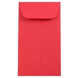 Jam Paper #5.5 Coin Envelopes 3 1/8 x 5 1/2 Red 500/Box