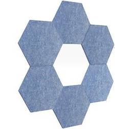 Luxor RECLAIMÂ Stick-On Decorative Acoustic Panels Light Blue 6-Pack N/A Blue