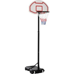 Soozier Aosom Backboard, 6.3' 8.3' Height Adjustable Portable Basketball Hoop System MultiColor