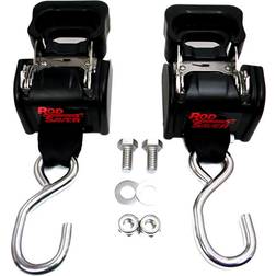 Rod saver stainless steel retractable transom tie-down 40" pair