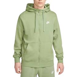 Nike Sportswear Club Fleece Full-Zip Hoodie - Oil Green/White