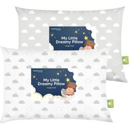 2pk Toddler Pillow Soft Organic Cotton Toddler Pillows for Sleeping 13X18