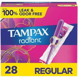 Tampax Radiant Regular Fragrance Free 28-pack