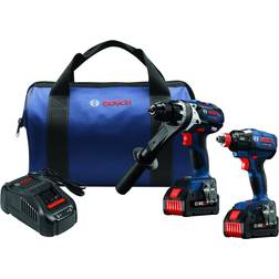 Bosch 18 V Cordless Brushless 2 Tool Hammer Drill and Impact Driver Kit