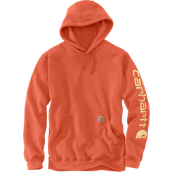 Carhartt Men's Loose Fit Midweight Logo Sleeve Graphic Hoodie - Desert Orange Heather