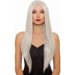 Dreamgirl Straight gray/white mix wig long