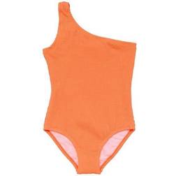 Child Girls Tangerine One Shoulder Swimsuit Orange Orange
