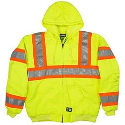 Berne Hi-Vis Class Hooded Active Jacket, Regular, Yellow