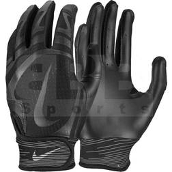 Nike Alpha Huarache Edge Baseball Batting Gloves Black/Black/Black