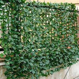 Costway 59''x95'' Faux Ivy Leaf Privacy Fence Screen Artificial Fencing