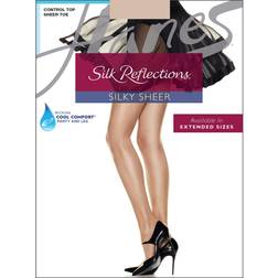 Hanes Women Silk Reflections Silky Sheer Control Top Sandalfoot Pantyhose 717