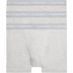 Calvin Klein Cotton Stretch Trunks 3-pack - Grey Heather