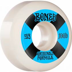 Bones Wheels 100er #4 V5 Sidecut Skateboard-Räder, weiß 53 mm