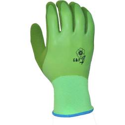 Women's Double Microfoam Latex Coated Gloves, Pairs Green Green